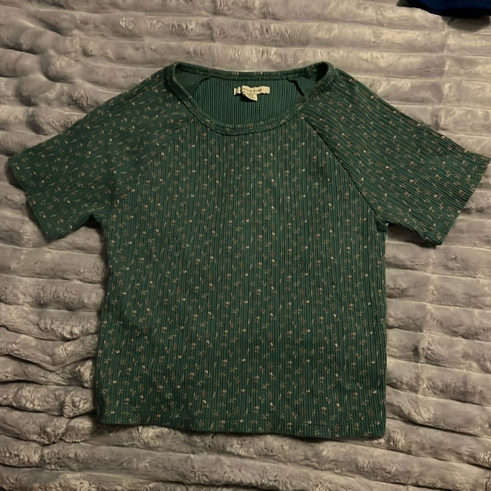 American Eagle Floral Baby Tee/Crop Top